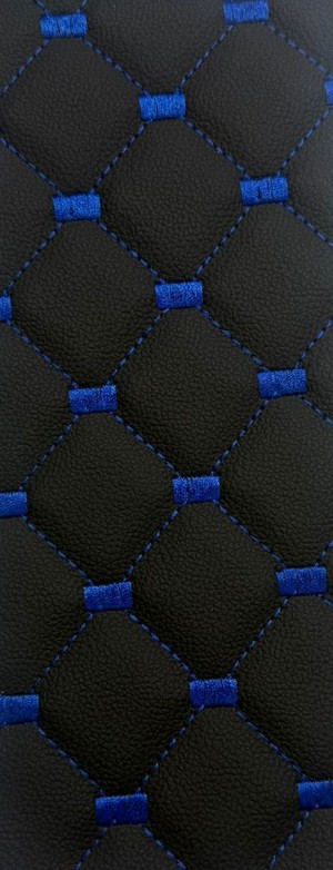 Preto com Costura Azul