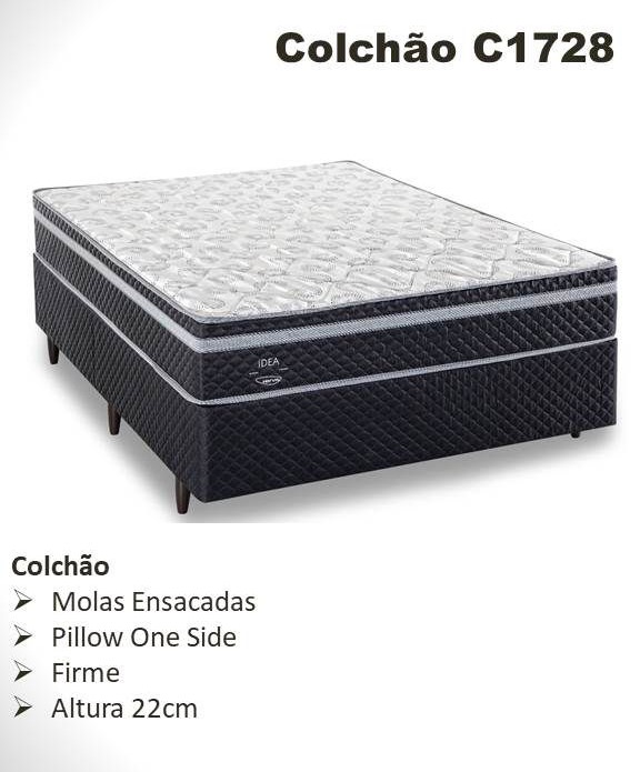 Colchão Herval 1728 com 22cm de altura.